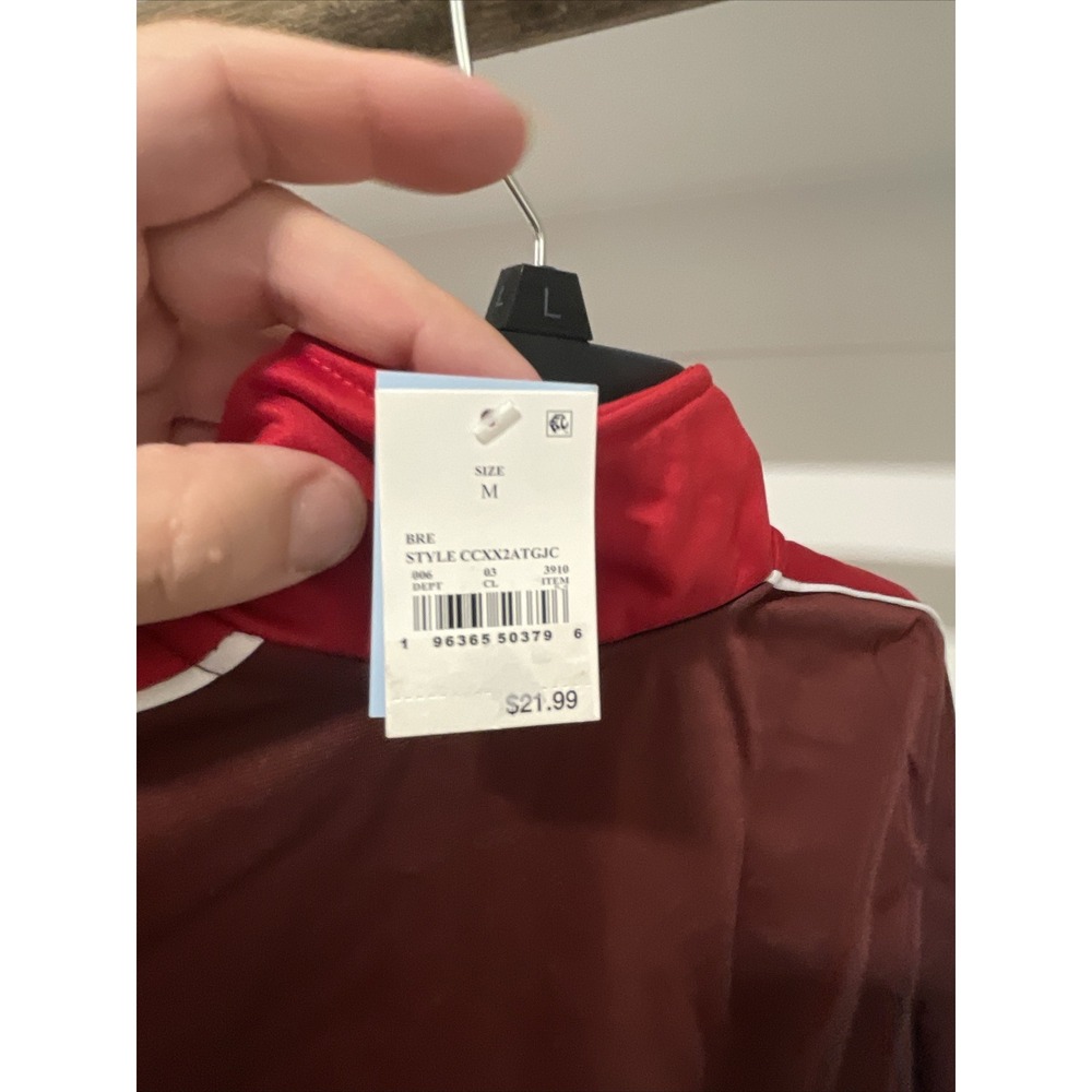 Coca Cola Track Jacket Large‎ Adult Red Cropped Spell Out Logo Full Zip Womens M - Picture 8 of 8